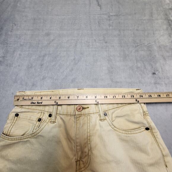 Levis 513 Jeans Mens 28x30 Beige Slim Fit Straight Leg Cotton Denim Pants - Picture 7 of 9